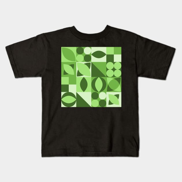 Eco Pattern Green Kids T-Shirt by Blue-Banana